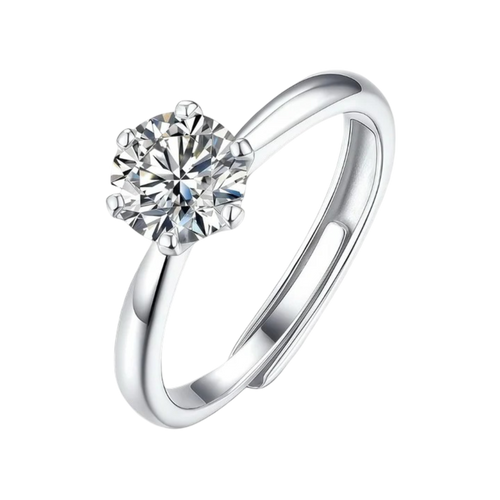 Moissanite Stud Ring