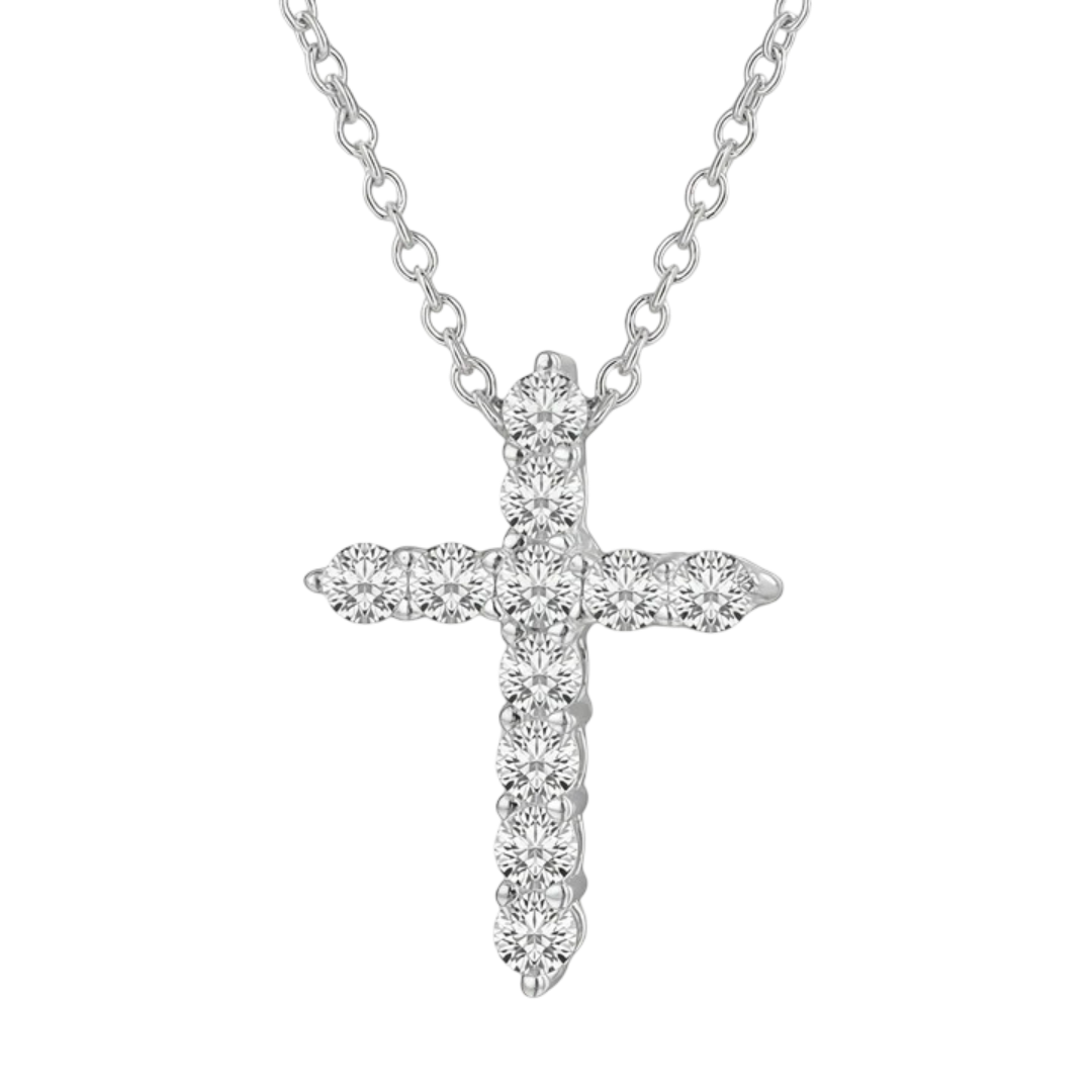 Moissanite Cross Necklace