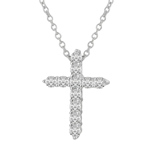Moissanite Cross Necklace