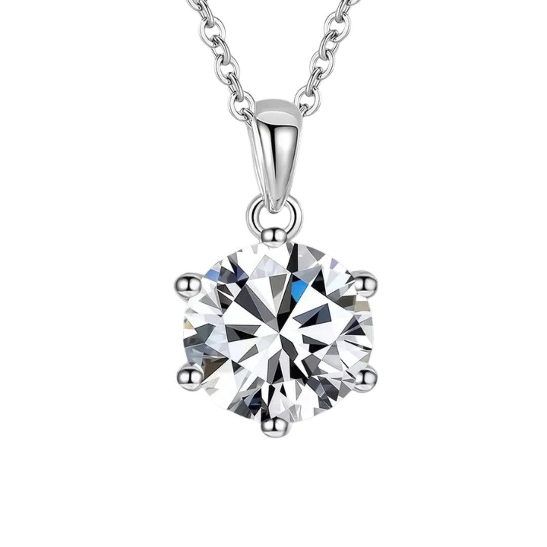 Moissanite Stud Necklace