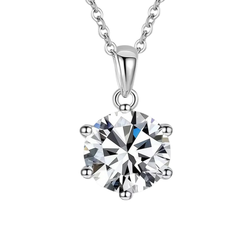 Moissanite Stud Necklace