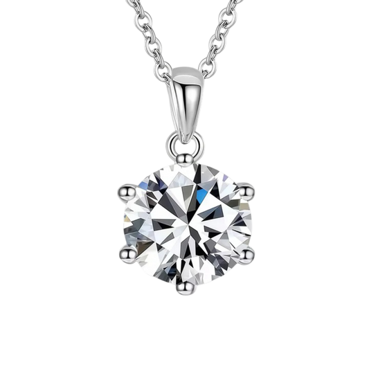 Moissanite Stud Necklace